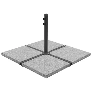vidaXL Granitowy obciążnik do parasola, 25 kg, kwadratowy, szary 45070 - Parasole ogrodowe - miniaturka - grafika 1