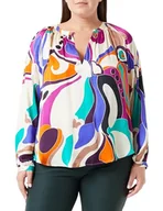 Bluzki damskie - Seidensticker Damska bluzka - modna bluzka - Regular Fit - stójka - długi rękaw - 100% wiskoza, beżowy, 36 - miniaturka - grafika 1