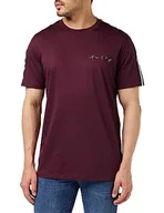 Koszulki męskie - Armani Exchange Męski T-Shirt Regular Fit Scribble Logo Tee T-Shirt, Wine Tasting, L - miniaturka - grafika 1