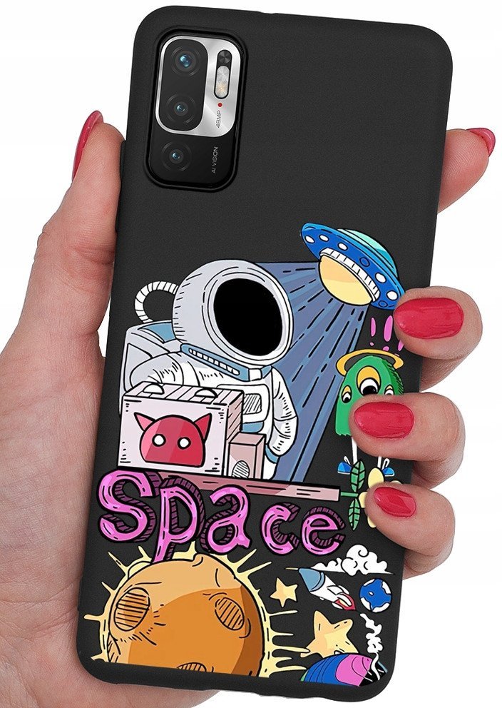 ETUI do Xiaomi Redmi Note 10 5G CASE WZORY SILIKONOWE MATT CASE +SZKŁO 9H