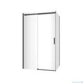 Kabiny prysznicowe - Excellent Rols kabina prostokątna 120x80 cm przejrzysta CZARNY MAT - miniaturka - grafika 1