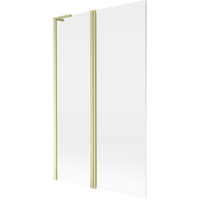 Mexen Mist L parawan nawannowy 2-skrzydłowy 110 x 150 cm, transparent, złoty szczotkowany - 8A9L-110-011-55-00