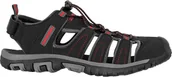 Sandały męskie - Hi-Tec Sandały męskie Tiore czarno-czerwone r. 42 - miniaturka - grafika 1