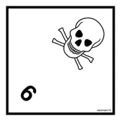 Systemy ekspozycyjne i znaki informacyjne - MB025 MATERIAŁY TRUJĄCE, FN - FOLIA SAMOPRZYLEPNA; (250X250MM) - miniaturka - grafika 1