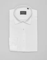 Koszule męskie - Lniana koszula lentane 00482 długi rękaw biała slim fit - miniaturka - grafika 1