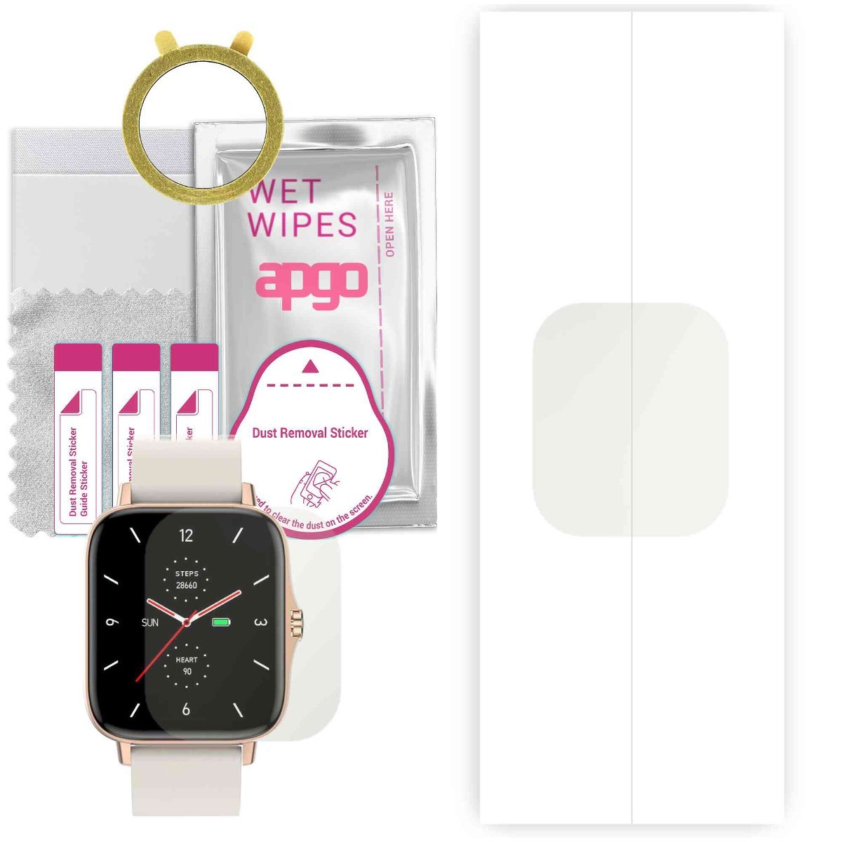 1x Folia hydrożelowa MATOWA do Garett Sport Activity - apgo Smartwatch Hydrogel MATTE Protection Ochrona na ekran smartwatcha