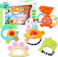 Gryzaki dla dzieci - Jokomisiada Zestaw 5-szt Grzechotek Gryzak Dinozaury ZA3093 - miniaturka - grafika 1