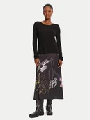 Sukienki - Desigual Sukienka codzienna Kala 25WWVK25 Czarny Slim Fit - miniaturka - grafika 1