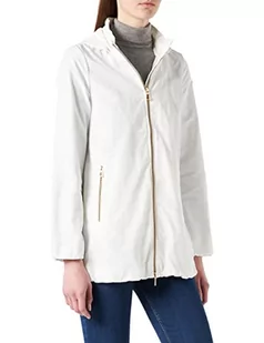 Geox W NAYOMI LONG JKT kurtka damska, Biały (Blanc F1445), 46 - Kurtki damskie - miniaturka - grafika 1