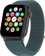 Akcesoria do smartwatchy - Nylonowy pasek do Apple Watch SE 1. generacji 40 mm w kolorze zielonym, regulowany, elastyczny pasek sportowy z tkaniny, odpowiedni do zegarka iWatch - miniaturka - grafika 1