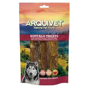 ARQUIVET BUFFALO Przełyk bawoli 12cm - 5szt - 60g - Przysmaki dla psów - miniaturka - grafika 1