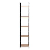 Regały - Regał Drewniany Nowoczesny Metalowa Rama Loft 5 Półek - miniaturka - grafika 1