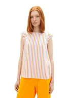 Bluzki damskie - TOM TAILOR Denim Damska 1038432 bluzka, 32616-wielokolorowa, pionowa taśma, XL, 32616 – wielokolorowe, pionowe paski - miniaturka - grafika 1