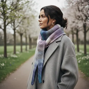 Ręcznie robiony duży ciepły miękki szalik komin Sophie vegan - Apaszki i szaliki damskie Ręcznie robiony duży ciepły miękki szalik komin Sophie vegan - Apaszki i szaliki damskie - miniaturka - grafika 1
