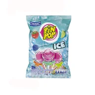 Gumy do żucia, lizaki, dropsy - LIZAKI ALDOR PIN POP ICE Z GUMĄ BALONOWĄ MIX SMAKÓW (17G) 48SZT - miniaturka - grafika 1