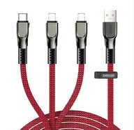 Kable USB - Joyroom 3w1 kabel USB - Lightning / Lightning / USB Typ C 3,5A 480 Mbps 1,3m czerwony (S-1335K4) - miniaturka - grafika 1