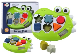 Sorter Dinozaur Sensoryczny Grający Melodie Układanka Dla Najmłodszych - Zabawki interaktywne dla dzieci - miniaturka - grafika 1