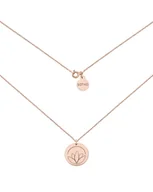 Naszyjniki - Medalion z różowego złota z lotosem - miniaturka - grafika 1