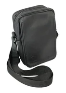 Torby męskie - Skórzana Torba Na Ramię Pionowa GRETOS (PL) CZARNA Listonoszka Z Klapką Na Rzep 20 x 13 x 6 [cm] - miniaturka - grafika 1