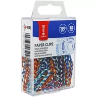 Zszywacze biurowe - Spinacze powlekane zebra 28mm 100 szt. kasetka MS115-100 MemoBe - miniaturka - grafika 1