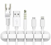 Kable - WIESZAK na Kable Organizer na 5 Kabli biały AG847A - miniaturka - grafika 1