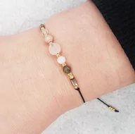 Bransoletki - Bransoletka znak zodiaku WAGA - naturalny kwarc różowy, rodonit, opal - miniaturka - grafika 1