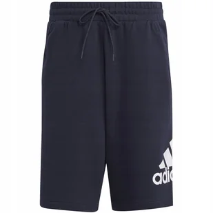 Spodenki męskie adidas Essentials Big Logo French Terry granatowe IC9402 L - Spodenki męskie - miniaturka - grafika 1
