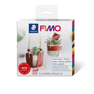 STAEDTLER Fimo Leather Wisząca doniczka 4x25g + akcesoria - Staedtler - Masy plastyczne - miniaturka - grafika 1