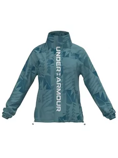 Under Armour Kurtka funkcyjna w kolorze turkusowym ze wzorem - Kurtki i kamizelki sportowe damskie - miniaturka - grafika 1