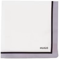 Krawaty i muchy męskie - HUGO Pocketsquare męska poszetka 33 x 33 cm z bawełny twill z nadrukiem cyfrowym, Dark Grey22., Rozmiar Uniwersalny - miniaturka - grafika 1