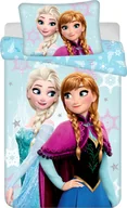 Pościel dla dzieci - Komplet pościeli Disney Ice Kingdom Frozen "Jasnoniebieski" dla dziecka 100x135 cm + 40x60 cm Niebieski Fioletowy Różowy - miniaturka - grafika 1