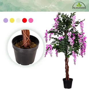 SZTUCZNE DRZEWO GLICYNIA WISTERIA RÓŻ 120CM KWIATY - Dekoracje domu - miniaturka - grafika 2