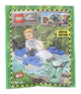 LEGO Jurassic World Zestaw - Owen with Swamp Speeder and Raptor 122331 polybag klocki - Klocki - miniaturka - grafika 1