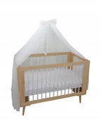 Pościel dla dzieci - Baldachim tiulowy mocowany do łóżeczka wraz z stelażem ŚMIETANKOWY KOELL - miniaturka - grafika 1