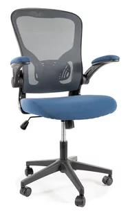 Fotel biurowy, krzesło biurowe Fotel Obrotowy Q-333 Czarny / Niebieski - Fotele i krzesła biurowe - miniaturka - grafika 1