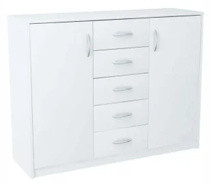 Biała komoda z półkami i szufladami A9-D60 - Komody - miniaturka - grafika 1