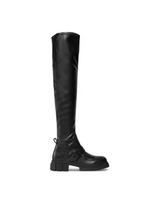 Tommy Hilfiger Muszkieterki Stretch Monochromatic Longboot FW0FW07611 Czarny - Kozaki damskie - miniaturka - grafika 1