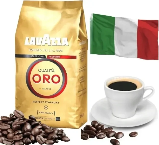 Kawa Lavazza Oro Qualita Ziarnista 1kg 100% Arabica + Słodki Gratis
