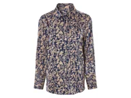 Bluzki damskie - esmara® Bluzka satynowa damska (38, niebieski/brązowy) - miniaturka - grafika 1