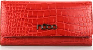 Nobo Portfel Damski Nobo z Przywieszką Wężowy Czerwony - Portfele - miniaturka - grafika 1