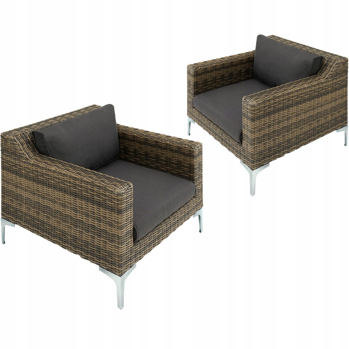 Modułowy zestaw rattanowy Villanova aluminium Zestaw 5 – dwuosobowy