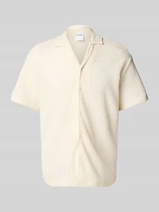 Koszula casualowa o kroju relaxed fit z fakturowanym wzorem model ‘SLHRELAXBANE’ - Koszule męskie - miniaturka - grafika 1