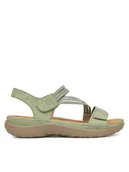 Sandały damskie - Rieker Sandały 64870-52 Zielony - miniaturka - grafika 1
