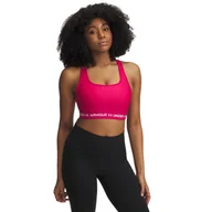 Bielizna sportowa damska - Biustonosz treningowy Under Armour Crossback Mid Bra - różowy - miniaturka - grafika 1