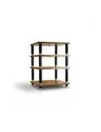 Głośniki - stojaki i akcesoria - Norstone Stabbl 60 cm Bamboo Black – kompaktowy stolik Hi‑Fi / AV, 4 półki, nośność do 50 kg Czarny - miniaturka - grafika 1