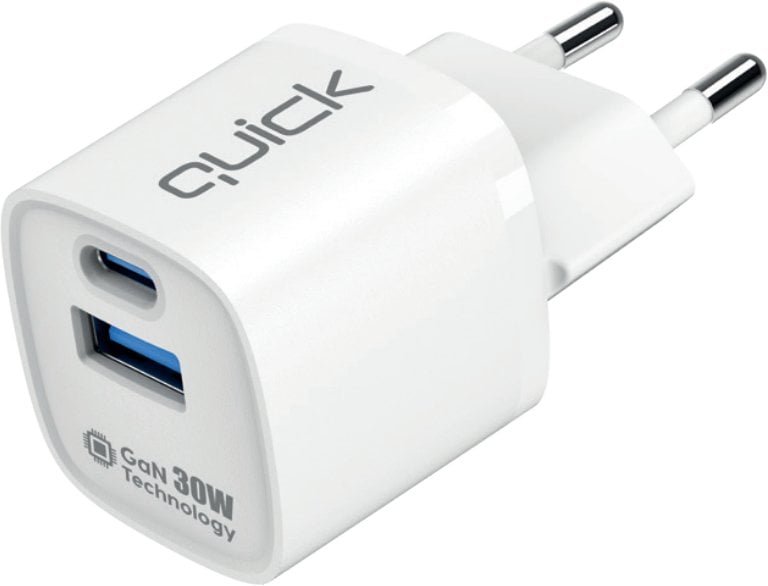 Quick QG-322 GaN USB-C / USB Charger 30W 4752168141700