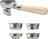 Akcesoria i części do ekspresów do kawy - Lelit Lelit - PLA582M Portafiltr 58mm z podwójną wylewką i drewnianą rączką - miniaturka - grafika 1