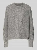 Swetry damskie - Sweter z dzianiny o kroju regular fit z dodatkiem wełny model ‘NINA’ - miniaturka - grafika 1