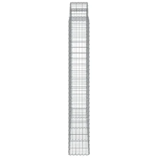 vidaXL Łukowaty kosz gabionowy 200x30x200/220 cm, galwanizowane żelazo - Ogrodzenia - miniaturka - grafika 5
