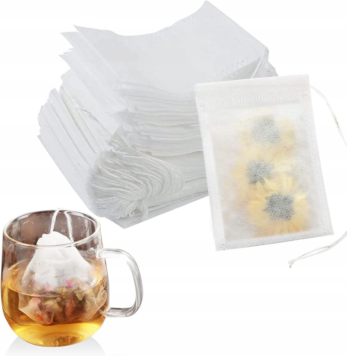 300X SASZETKI TOREBKI WORECZKI NA HERBATĘ ZIOŁA LIŚCIE DO PARZENIA HERBATY